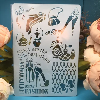 29*21cm A4 Fashion Girl Shoes DIY Craft Layering Stencils Painting Scrapbooking Stamping Embossing Album Paper Card Template
29*21cm A4 Fashion Girl Shoes DIY Craft Layering Stencils Painting Scrapbooking Stamping Embossing Album Paper Card Template