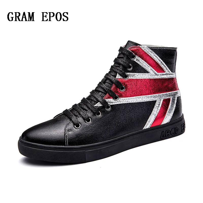 2019 Spring And Autumn Men's High-top Casual Shoes Hip-hop Personality Bright Color Flat Shoes Fashion Mixed Color Leather Shoes
2019 Spring And Autumn Men's High-top Casual Shoes Hip-hop Personality Bright Color Flat Shoes Fashion Mixed Color Leather Shoes