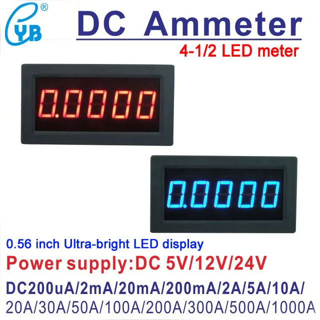 YB5145B LED Digital Ammeter DC Current Meter Amp panel meter 4 1/2 Ampere 100uA 200uA 2mA 200mA 2A 5A 10A 30A 50A 100A 300A 500A
YB5145B LED Digital Ammeter DC Current Meter Amp panel meter 4 1/2 Ampere 100uA 200uA 2mA 200mA 2A 5A 10A 30A 50A 100A 300A 500A