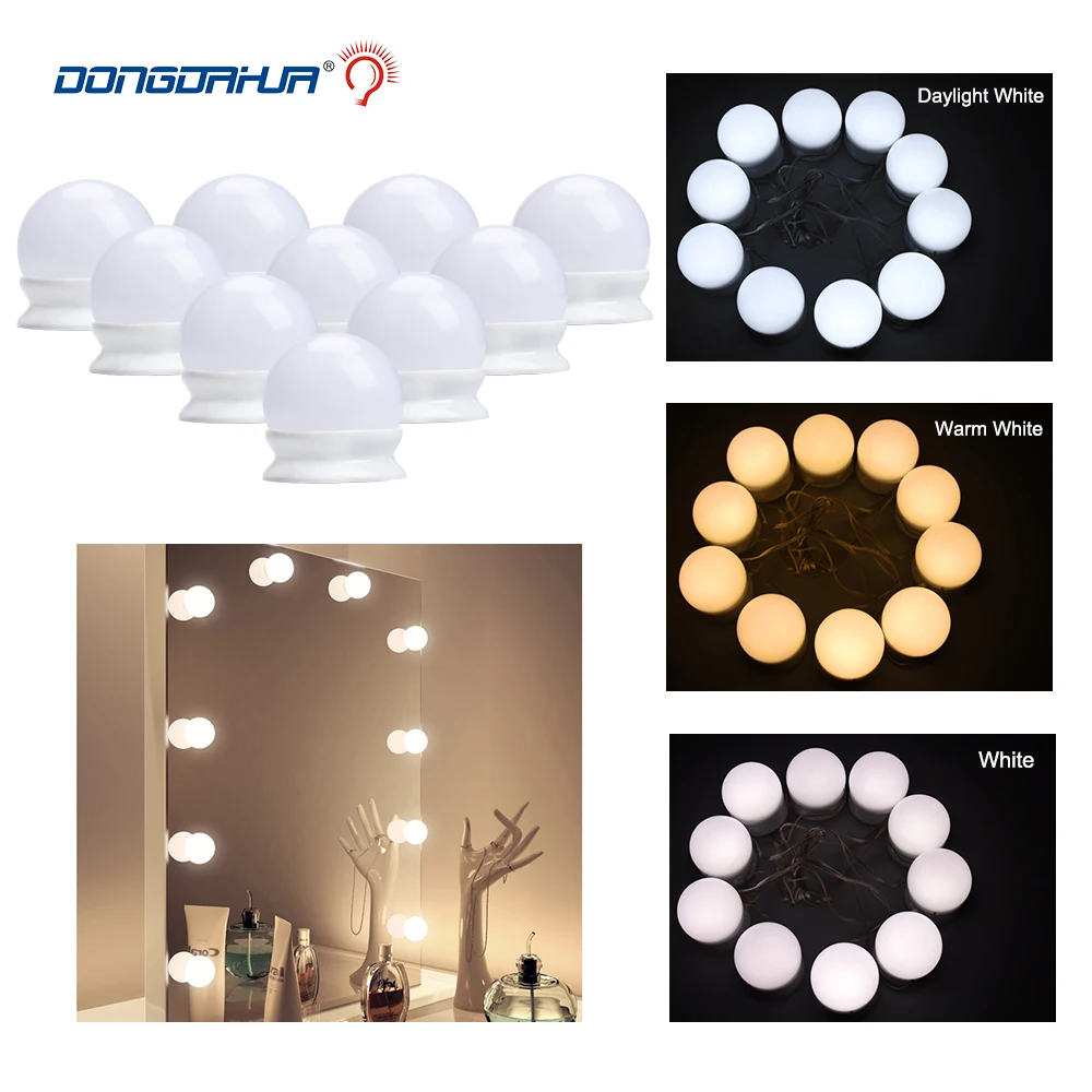 2019 Led Lamp Makeup Mirror Vanity LED Light Bulbs Kit USB Plug Cosmetic Light Hollywood Make up Bulb Stepless Dimmable Lighting
2019 Led Lamp Makeup Mirror Vanity LED Light Bulbs Kit USB Plug Cosmetic Light Hollywood Make up Bulb Stepless Dimmable Lighting