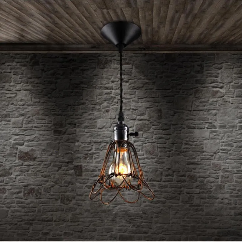 New retro industrial iron cage Chandelier led lamps living room loft black chandeliers E27 bulb led lustre Chandelier lighting 5
New retro industrial iron cage Chandelier led lamps living room loft black chandeliers E27 bulb led lustre Chandelier lighting 5