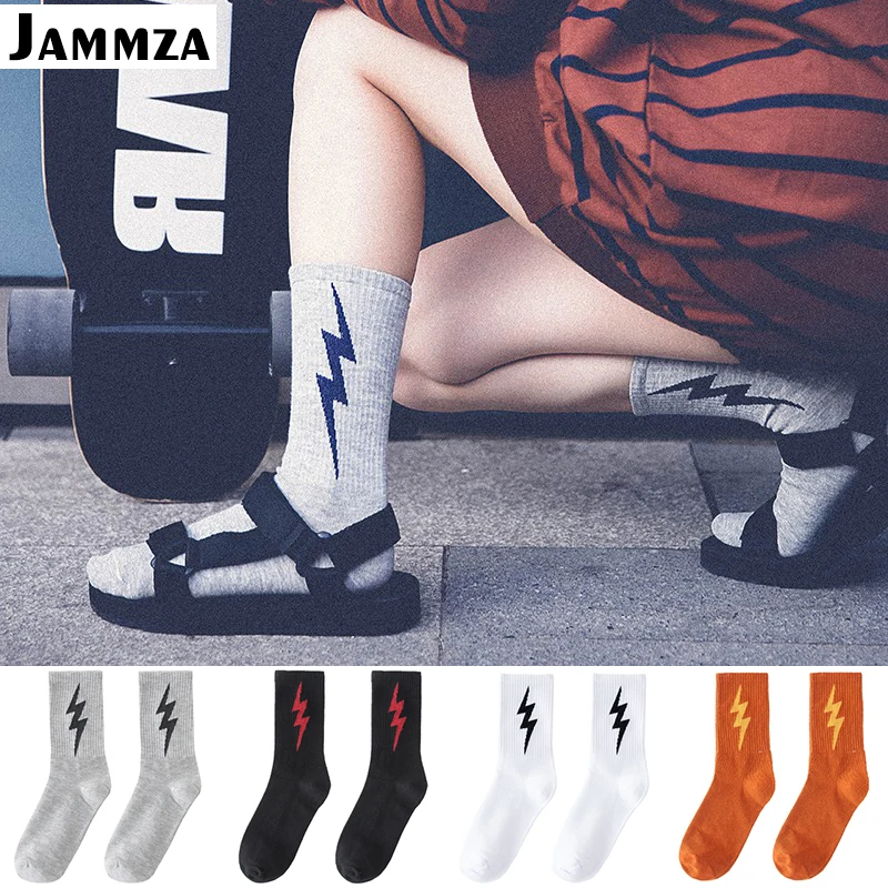 Europe Hiphop Women Socks Stripe Lightning Pattern Skateboard Style Fashion Harajuku Black Personality Korea Cool Solid Sokken
Europe Hiphop Women Socks Stripe Lightning Pattern Skateboard Style Fashion Harajuku Black Personality Korea Cool Solid Sokken