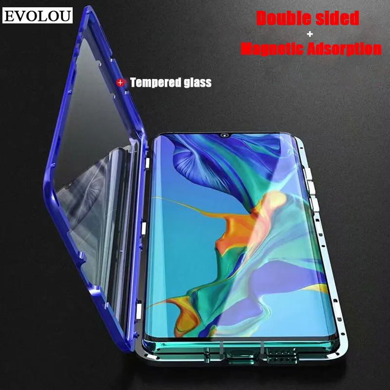 360 Full Double Sided Magnetic Adsorption Glass Case for Huawei P30 Pro Cover P30PRP Shockproof Metal Tempered Glass Back Cover
360 Full Double Sided Magnetic Adsorption Glass Case for Huawei P30 Pro Cover P30PRP Shockproof Metal Tempered Glass Back Cover