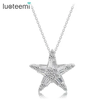 LUOTEEMI 2015 Newest Luxury AAA White CZ Crystal Star Pendant Necklace Party Wedding Jewelry for Women Wedding
LUOTEEMI 2015 Newest Luxury AAA White CZ Crystal Star Pendant Necklace Party Wedding Jewelry for Women Wedding