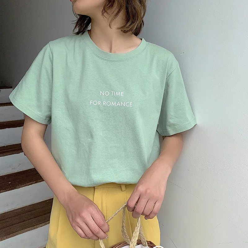 Johnature Korean Style Short Sleeve Women Tshirt 2019 Summer Fashion New Simple Loose Mini Print Letter O-neck Multi Color Tops
Johnature Korean Style Short Sleeve Women Tshirt 2019 Summer Fashion New Simple Loose Mini Print Letter O-neck Multi Color Tops