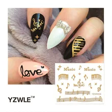 1 шт. 3D золотая бронзовая наклейка на ногти DIY Клей цветок полный гель лак для ногтей Искусство Маникюр # S(China)