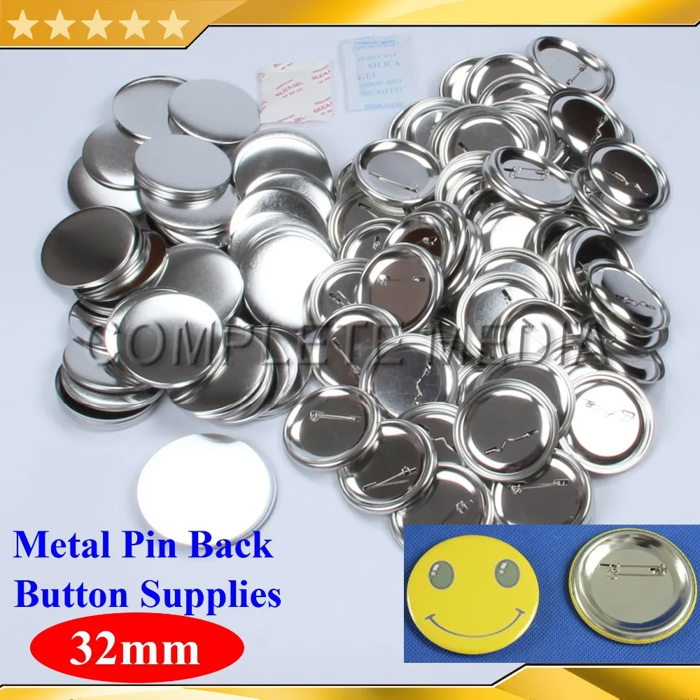 200 Sets 1-1/4" 32mm Pin Back Metal Pinback Button Supply Materials for Professional All Steel Badge Button Maker
200 Sets 1-1/4" 32mm Pin Back Metal Pinback Button Supply Materials for Professional All Steel Badge Button Maker
