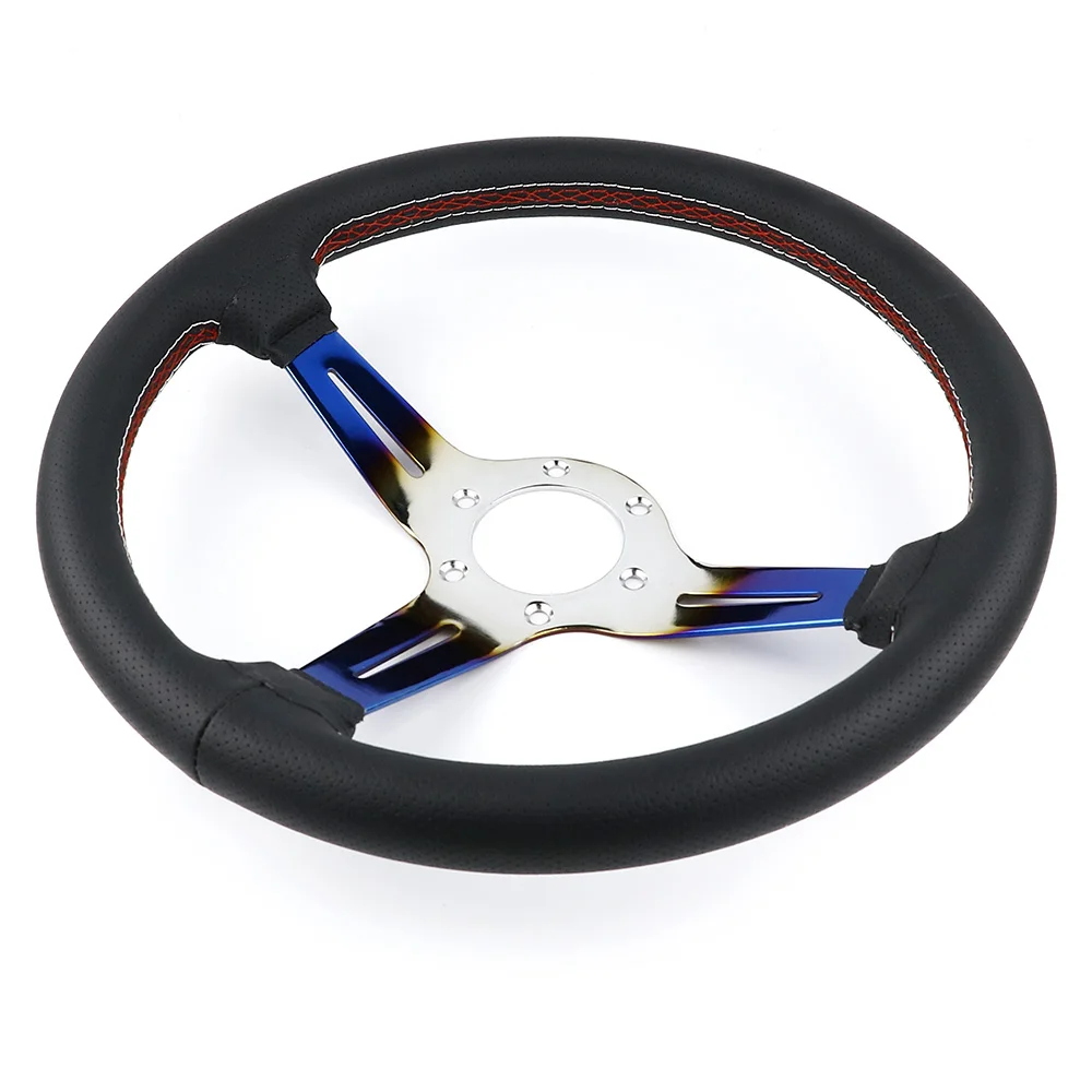 Universal Car 14inch ND Burnt Blue Genuine Leather Tuning Sport Drift Steering Wheel Neo Chrome Spoke
Universal Car 14inch ND Burnt Blue Genuine Leather Tuning Sport Drift Steering Wheel Neo Chrome Spoke