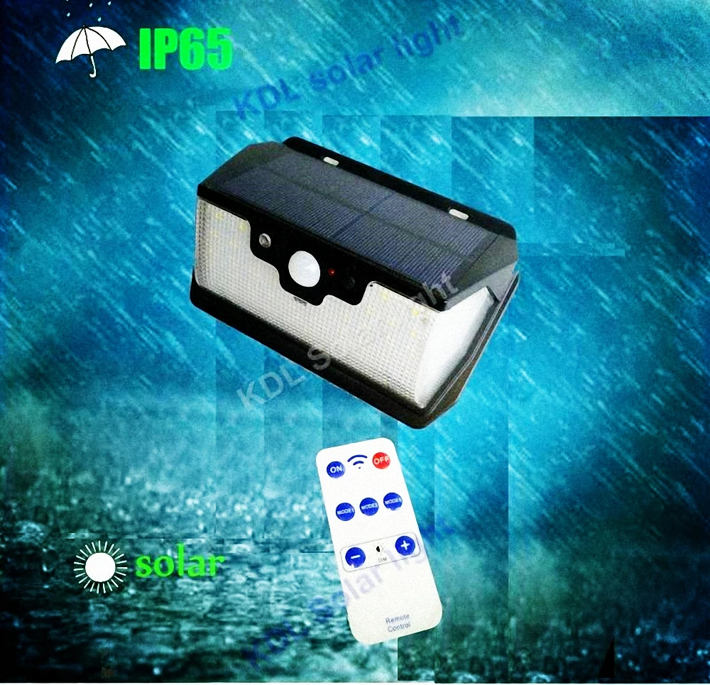 55 LED 900lm Solar Light remote control radar smart 3 side lighting degree light scope usb charging port street wall lamp yard | Лампы и