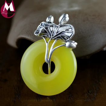 Fine Handmade Vintage Necklace Pendant For Women 4 Color Natural Gemstone Chalcedony Round Pendant Punk Lotus Flower Leaves SP41
Fine Handmade Vintage Necklace Pendant For Women 4 Color Natural Gemstone Chalcedony Round Pendant Punk Lotus Flower Leaves SP41