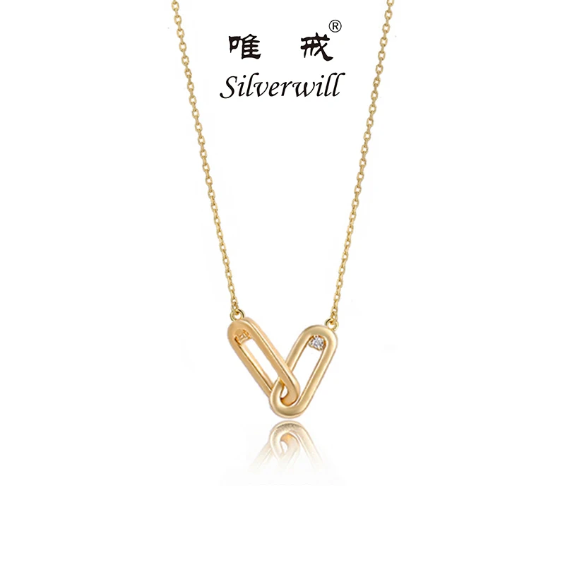 Silverwill popular sterling 925 silver unique design interlocked necklace brand new fashion jewelry golden gift for girls
Silverwill popular sterling 925 silver unique design interlocked necklace brand new fashion jewelry golden gift for girls
