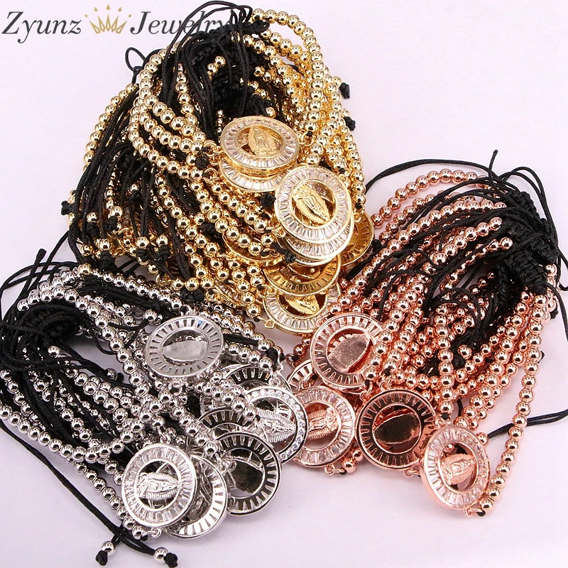 5PCS, Baguette Clear CZ arround shinning Virgin Mary charm beaded macrame bracelet
5PCS, Baguette Clear CZ arround shinning Virgin Mary charm beaded macrame bracelet