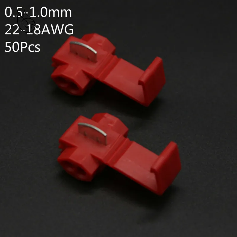 50PCS Red 0.5-1.0mm2 22-18 AWG Scotch Lock Wire Electrical Cable Connectors Quick Splice Terminals Crimp
50PCS Red 0.5-1.0mm2 22-18 AWG Scotch Lock Wire Electrical Cable Connectors Quick Splice Terminals Crimp