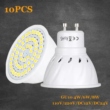 10PCS GU10 LED Bulb Lamp 110V 220V 4W 6W 8W Bombillas LED Lamp Spot lights GU 10 36 54 72LEDs 2835 Spot cfl Grow Plant Light
10PCS GU10 LED Bulb Lamp 110V 220V 4W 6W 8W Bombillas LED Lamp Spot lights GU 10 36 54 72LEDs 2835 Spot cfl Grow Plant Light