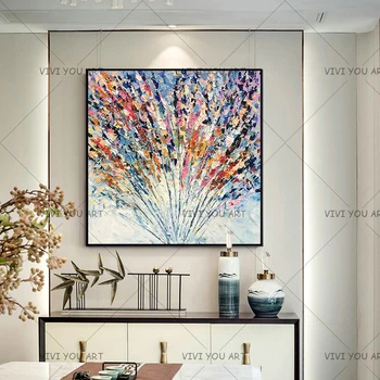 100% Hand-painted Colorful Abstract Flowers Oil Painting on Canvas Beautiful Colors Abstract Knife Flower Picture Oil Painting
100% Hand-painted Colorful Abstract Flowers Oil Painting on Canvas Beautiful Colors Abstract Knife Flower Picture Oil Painting