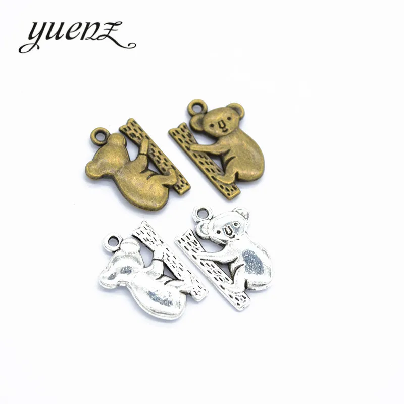 YuenZ 10 шт античный серебряный цвет коала подвески для DIY Изготовление поиск