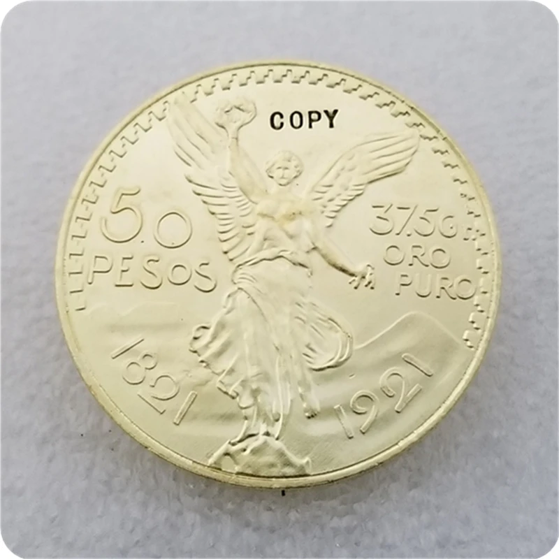 1821-1921 Mexico 50 Pesos (Centenario) 100th Anniversary of Independence from Spain COPY COIN FREE SHIPPING
1821-1921 Mexico 50 Pesos (Centenario) 100th Anniversary of Independence from Spain COPY COIN FREE SHIPPING