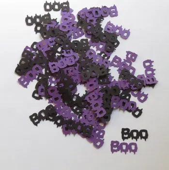 

Purple And Black Boo Confetti 100 ct - 1" Inch Halloween Word Phrase Shape Party Decor Cute Decorations Diecuts Die Cuts Cards