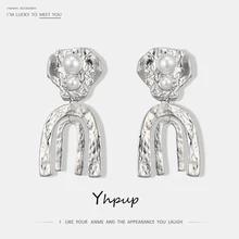 Yhpup grandes U herradura forma moda pulpo pendientes encanto Metal aleación de Zinc Vintage pendientes mujeres oorbellen voor vruwen regalo(China)