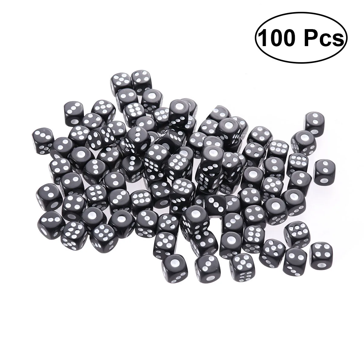 100 PCS Plastic Dices 6 Side Colored Dices for KTV Party Bar Gaming - #15 (Black)
100 PCS Plastic Dices 6 Side Colored Dices for KTV Party Bar Gaming - #15 (Black)