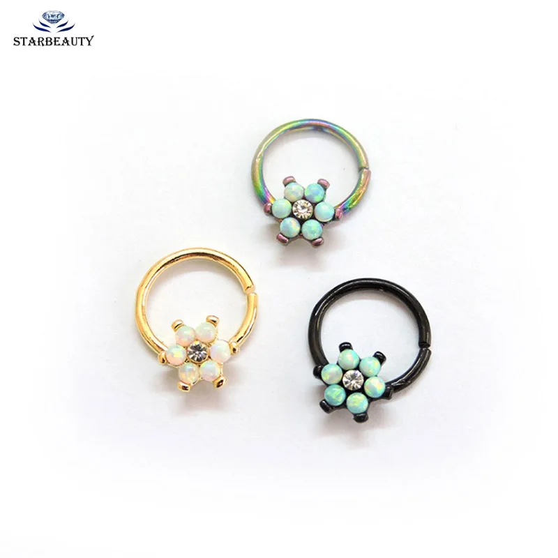 Opal Flower Gem Helix Piercing Ear Cartilage Surgical Steel Septum Clickers Nose Ring Nipple Lip Tragus Daith Migraine Piercing
Opal Flower Gem Helix Piercing Ear Cartilage Surgical Steel Septum Clickers Nose Ring Nipple Lip Tragus Daith Migraine Piercing