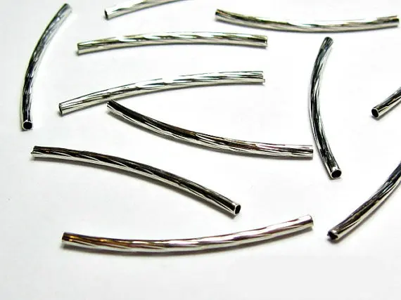 600pcs Brass Curved Tube Spacer Beads Silver Tone 1.5x25mm plated stick spacers jewellery findings Earrings Bracelet
600pcs Brass Curved Tube Spacer Beads Silver Tone 1.5x25mm plated stick spacers jewellery findings Earrings Bracelet