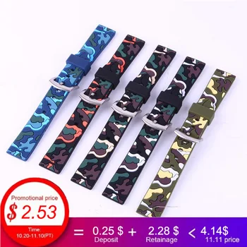 22mm Watch Band Rubber Watchband Men'S Watch Strapon Watch 20mm Strap Clock Montre Homme Camouflage Watchbands
22mm Watch Band Rubber Watchband Men'S Watch Strapon Watch 20mm Strap Clock Montre Homme Camouflage Watchbands