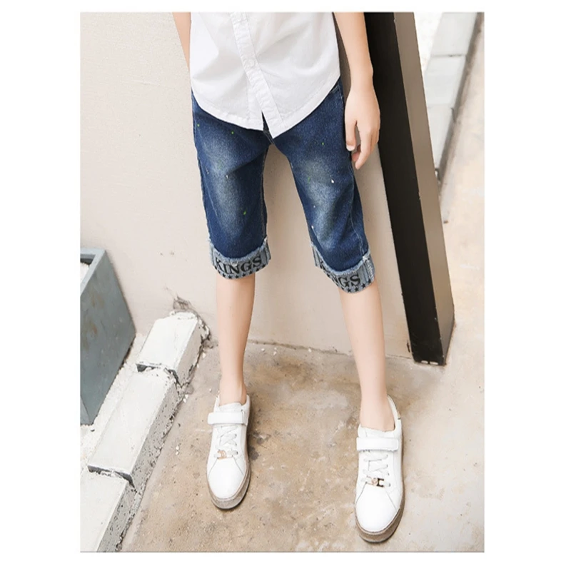Baby Boys and childrens jeans shorts Pants clothes In the summer Stylish and simple Pure color kids jeans Clothing lrzlyx (12)