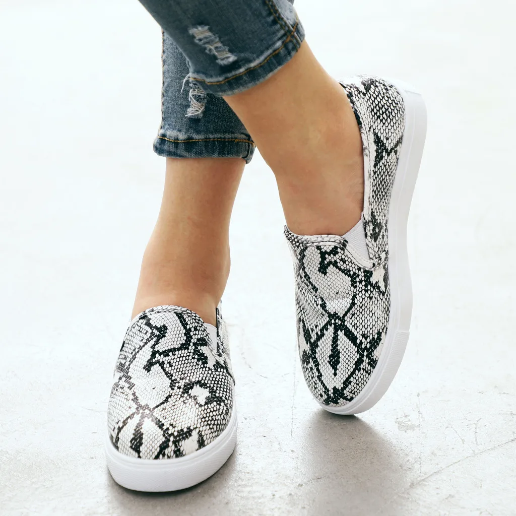 Women's Flats Autumn 2019 Snakeskin Leopard Print Shoes Ladies Fashion Loafers Shallow Shoe Flat Young Streetwear Casual Sneaker
Women's Flats Autumn 2019 Snakeskin Leopard Print Shoes Ladies Fashion Loafers Shallow Shoe Flat Young Streetwear Casual Sneaker