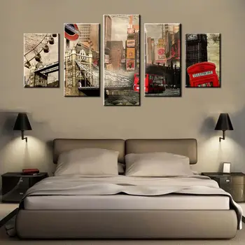 5 Panels Canvas Poster Red Double-decker Bus London Bridge Poster Printed Modern Home Decor Canvas Painting Artwork Drop ship
5 Panels Canvas Poster Red Double-decker Bus London Bridge Poster Printed Modern Home Decor Canvas Painting Artwork Drop ship