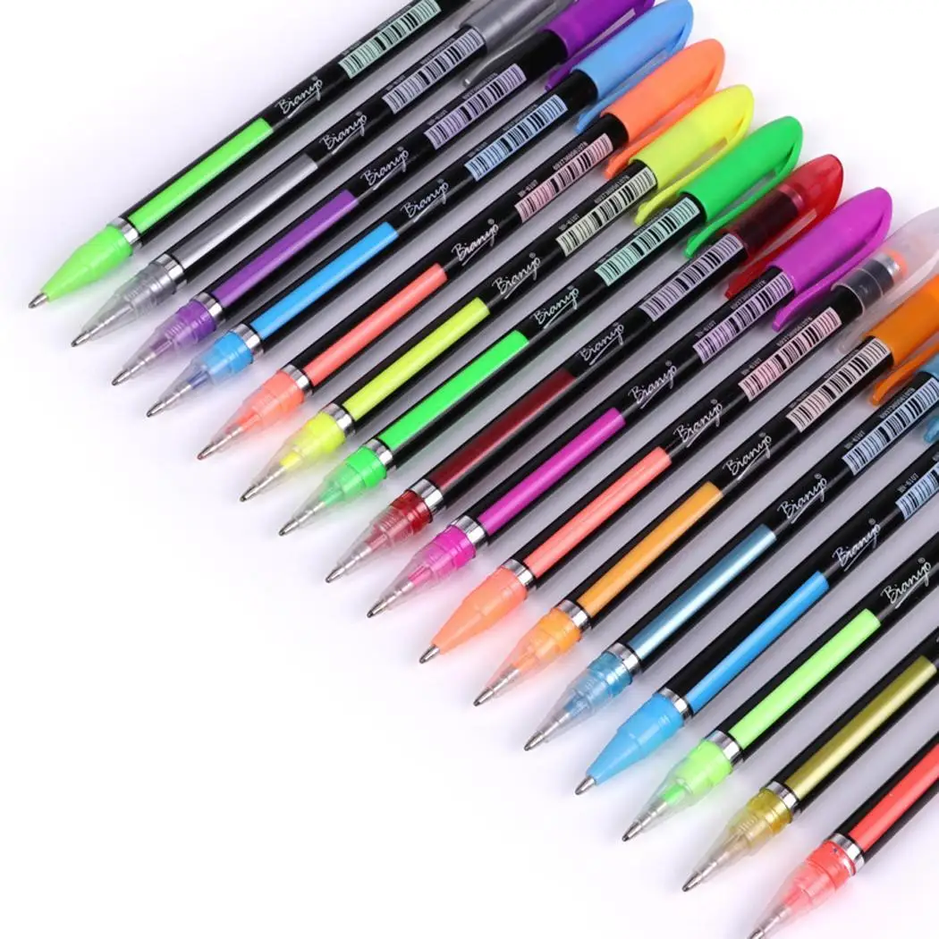 

Pastel Glitter Colored Gel Pen Drawing Writing, Painting, etc Writing Marker Pen 2 Pcs/Set Pens School Office
