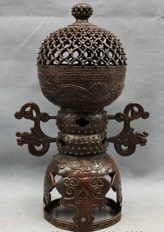 bi002379 11" Chinese Bronze Folk Dragon Phoenix Ball Statue Tibet Incense Burner Censer
bi002379 11" Chinese Bronze Folk Dragon Phoenix Ball Statue Tibet Incense Burner Censer