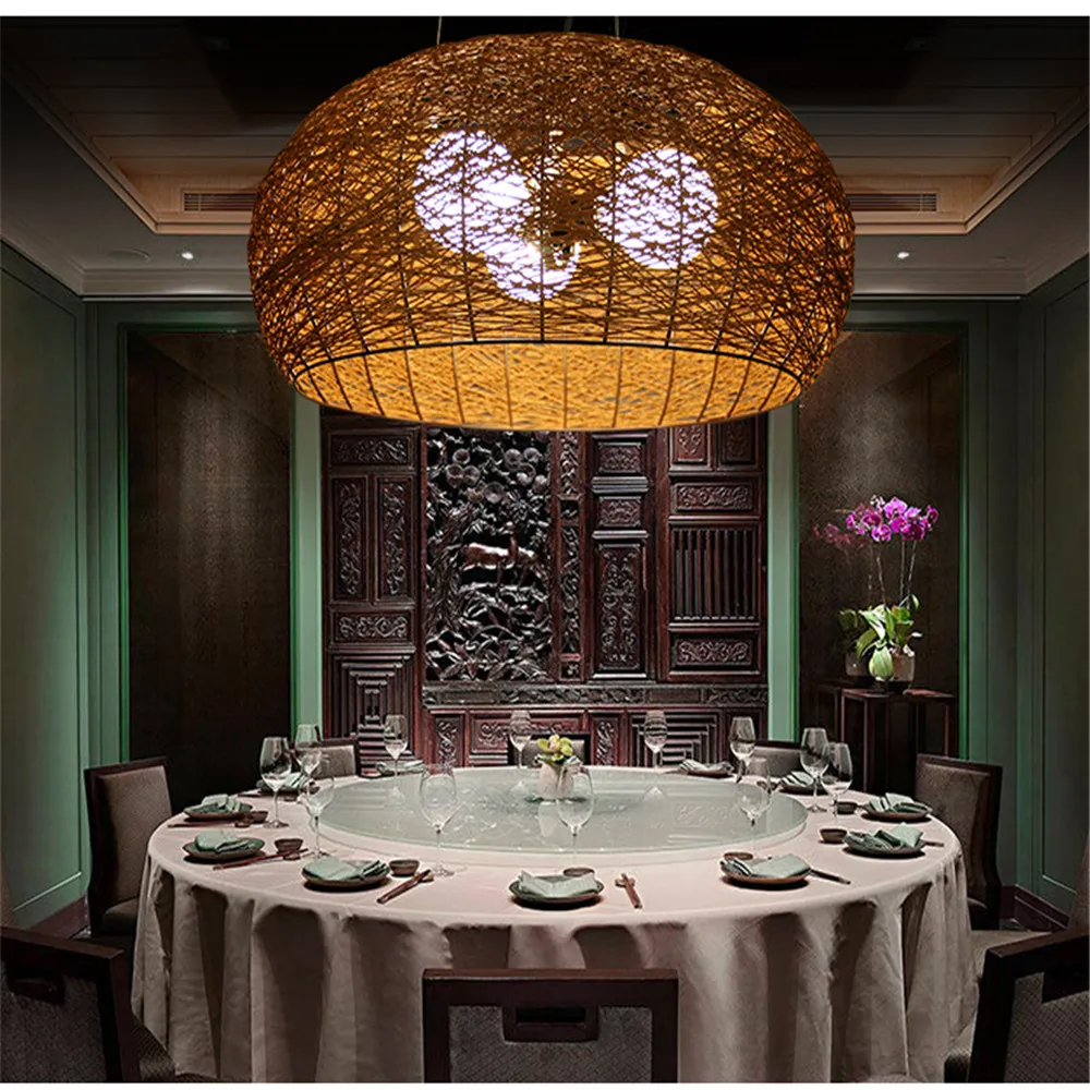 Modern simple Pendant Lights rattan lamp bedroom tatami Japanese creative network coffee room pendant lamp Bird's nest ball lamp
Modern simple Pendant Lights rattan lamp bedroom tatami Japanese creative network coffee room pendant lamp Bird's nest ball lamp