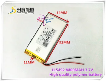 3.7V 8400mAH SD 115492 (polymer lithium ion battery ) Li-ion battery for tablet pc,mp4,cell phone,speaker
3.7V 8400mAH SD 115492 (polymer lithium ion battery ) Li-ion battery for tablet pc,mp4,cell phone,speaker
