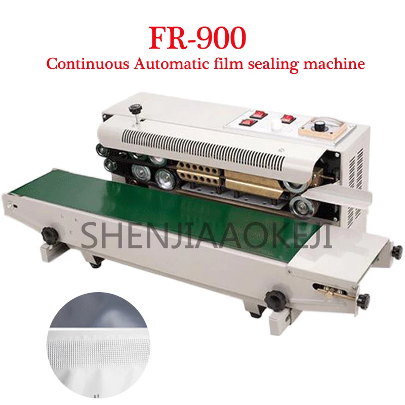 FR-900 Continuous Automatic film sealing machine aluminum foil bag edge sealer food packaging machine 220V/110v 850W
FR-900 Continuous Automatic film sealing machine aluminum foil bag edge sealer food packaging machine 220V/110v 850W