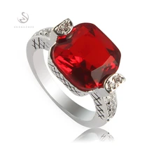 Silver Plated Red stone RING FR3a11 sz# 6 7 8 9 Wholesale Beautiful Trendy Jewelry Favourite Best Sellers Time limited discount