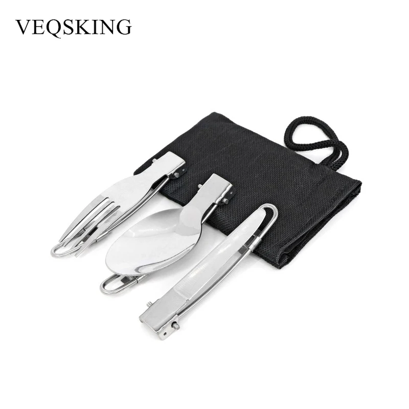 3 Pcs /set Folding Stainless Steel Camping Cutlery Spoon Fork Knife Outdoor Picnic Tableware For Trekking With Bag
3 Pcs /set Folding Stainless Steel Camping Cutlery Spoon Fork Knife Outdoor Picnic Tableware For Trekking With Bag