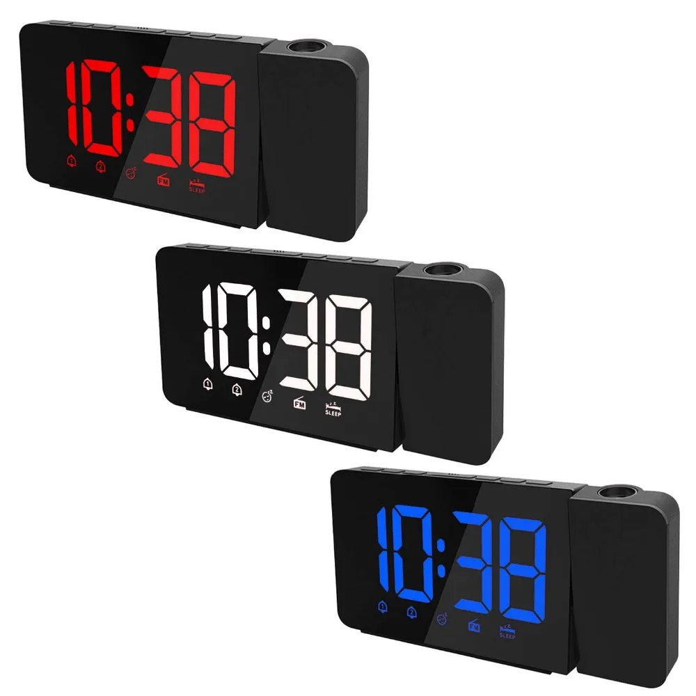 Multifunction Dimmable LED Projection FM Radio Digital Alarm Clock with USB Cable for Home Bedroom Living Room
Multifunction Dimmable LED Projection FM Radio Digital Alarm Clock with USB Cable for Home Bedroom Living Room