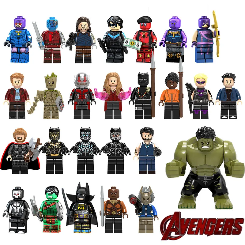 Super Heroes Action Hulk Thor Scarlet Witch Deadpool Bruce Banner Star Lord Nebula Nightwing Building Blocks
Super Heroes Action Hulk Thor Scarlet Witch Deadpool Bruce Banner Star Lord Nebula Nightwing Building Blocks