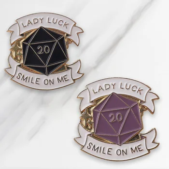 Lady Luck Enamel Brooches Black Purple Polygon Pins for clothes bag Badge Fortunate Jewelry Gift for friends Girls kids
Lady Luck Enamel Brooches Black Purple Polygon Pins for clothes bag Badge Fortunate Jewelry Gift for friends Girls kids