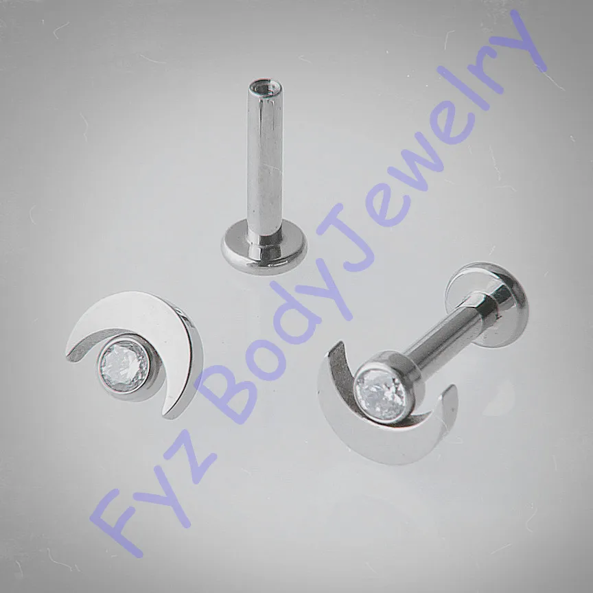 14G 16G Internal Thread Moon Ear Tragus Cartilalges Stud Earring G23 Titanium Labert Lip Percing Body Jewelry
14G 16G Internal Thread Moon Ear Tragus Cartilalges Stud Earring G23 Titanium Labert Lip Percing Body Jewelry