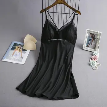 Sexy Black Women Nightwear Lace Nightdress Nighty Mini Nightgown Suspender Skirt Sleepwear Rayon Sleeveless For Female M-XXL
Sexy Black Women Nightwear Lace Nightdress Nighty Mini Nightgown Suspender Skirt Sleepwear Rayon Sleeveless For Female M-XXL