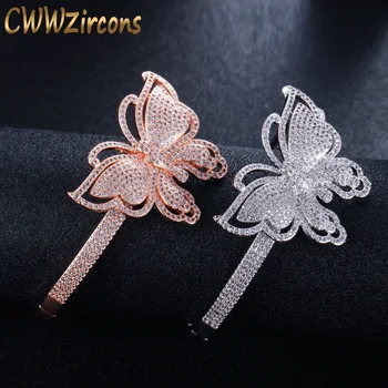 CWWZircons Micro Pave CZ Stone Butterfly Shape Big Rose Gold Color Open Bangle Luxury Brand Women Jewelry Accessories BG009
CWWZircons Micro Pave CZ Stone Butterfly Shape Big Rose Gold Color Open Bangle Luxury Brand Women Jewelry Accessories BG009