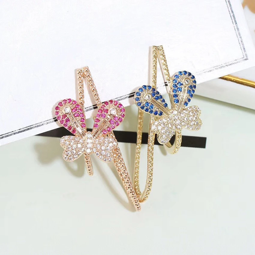 Fashion Pansy Butterfly Flower Drop Earrings for Women Pave Crystal Zircon Gold Filled Earings Luxury Wedding Party Jewelry
Fashion Pansy Butterfly Flower Drop Earrings for Women Pave Crystal Zircon Gold Filled Earings Luxury Wedding Party Jewelry
