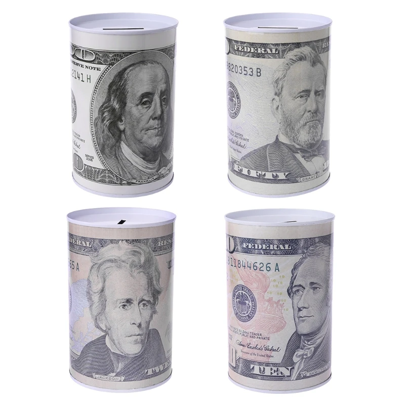 High Quality Creative Euro Dollar Metal Cylinder Piggy Bank Saving Money Box Home Decoration Children Small Gifts
High Quality Creative Euro Dollar Metal Cylinder Piggy Bank Saving Money Box Home Decoration Children Small Gifts