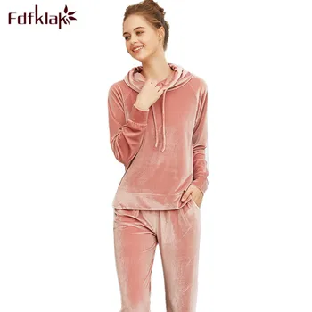 Fdfklak New pijama mujer spring autumn pajamas for women gold velvet winter pajama set sleepwear female pyjamas home clothes
Fdfklak New pijama mujer spring autumn pajamas for women gold velvet winter pajama set sleepwear female pyjamas home clothes