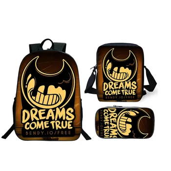 3Pcs/Set Bendy And The Ink Machine Backpacks Set For Boy Girls Anime Book Bags Sets Laptop Backpacks School Gifts Best Birthday
3Pcs/Set Bendy And The Ink Machine Backpacks Set For Boy Girls Anime Book Bags Sets Laptop Backpacks School Gifts Best Birthday