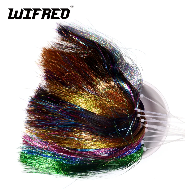 Wifreo 12 Packs 0.35mm Holographic Tinsel Flash for Fly Tying Minniw Pike Saltwater Steelhead Streamer Lure Making Material
Wifreo 12 Packs 0.35mm Holographic Tinsel Flash for Fly Tying Minniw Pike Saltwater Steelhead Streamer Lure Making Material