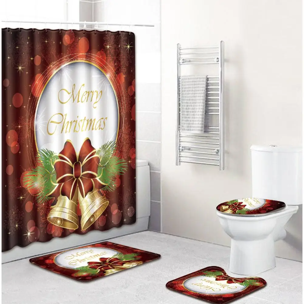 4Pcs/Set Merry Christmas Bathroom Snowman Santa Claus Elk Pattern Waterproof Shower Curtain Toilet Cover Mat Non-Slip Carpet
4Pcs/Set Merry Christmas Bathroom Snowman Santa Claus Elk Pattern Waterproof Shower Curtain Toilet Cover Mat Non-Slip Carpet
