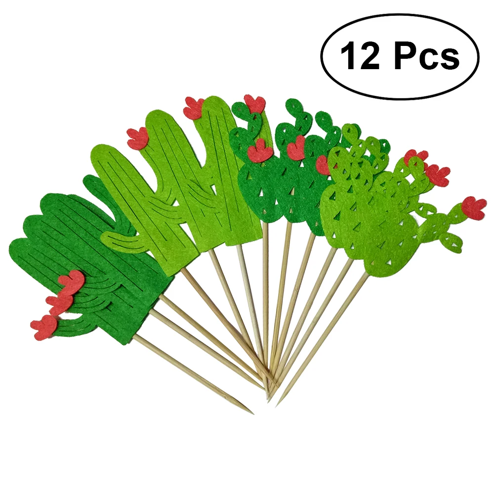 12Pcs Hawaii Style Cake and Cupcake Toothpick Toppers Cactus Shaped Cake Decoration for Party Dessert
12Pcs Hawaii Style Cake and Cupcake Toothpick Toppers Cactus Shaped Cake Decoration for Party Dessert